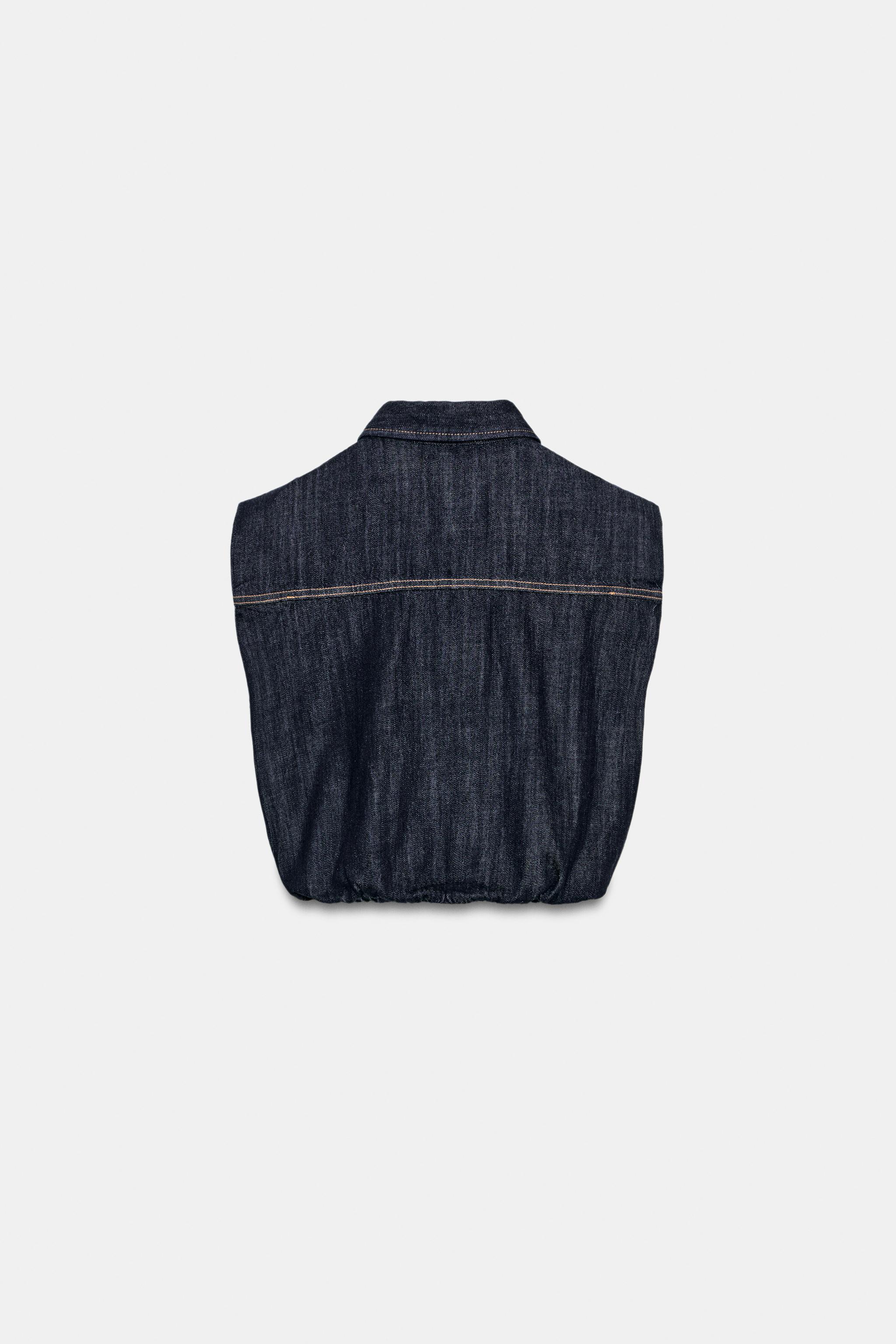 GILET Z1975 EN JEAN EFFET BALLON